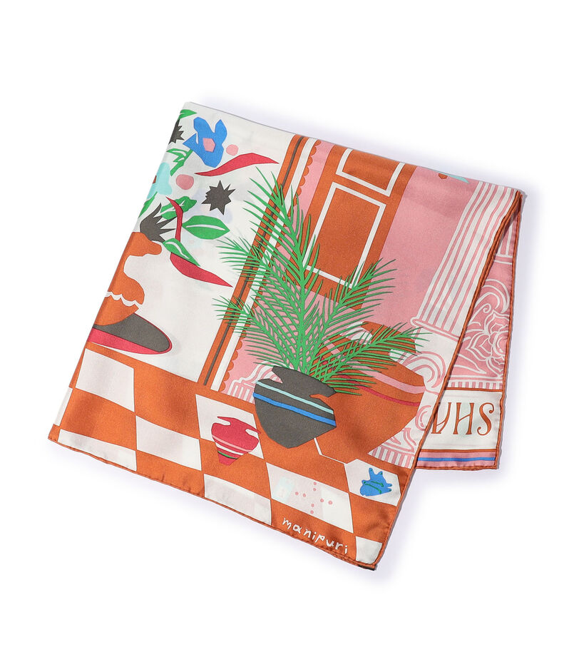 MANIPURI SHANGRI-LA シルクスカーフ