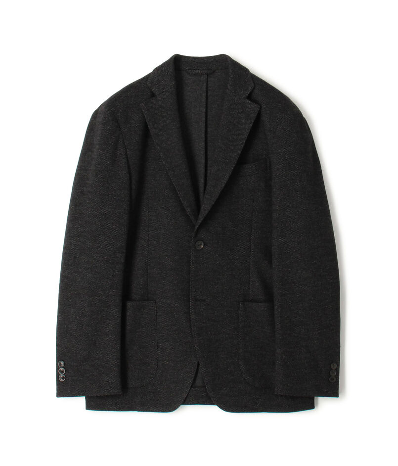 ウールコットン ダブルジャガード シングルブレステッド2Bジャケット