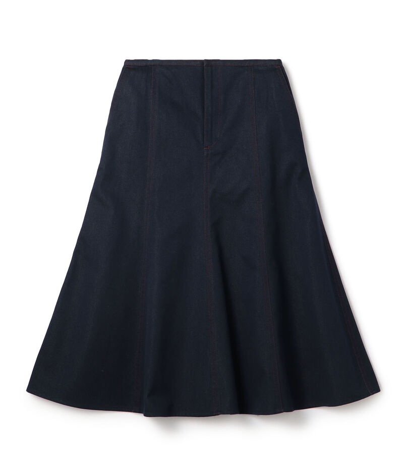 ソワデニム パネルフレアスカート