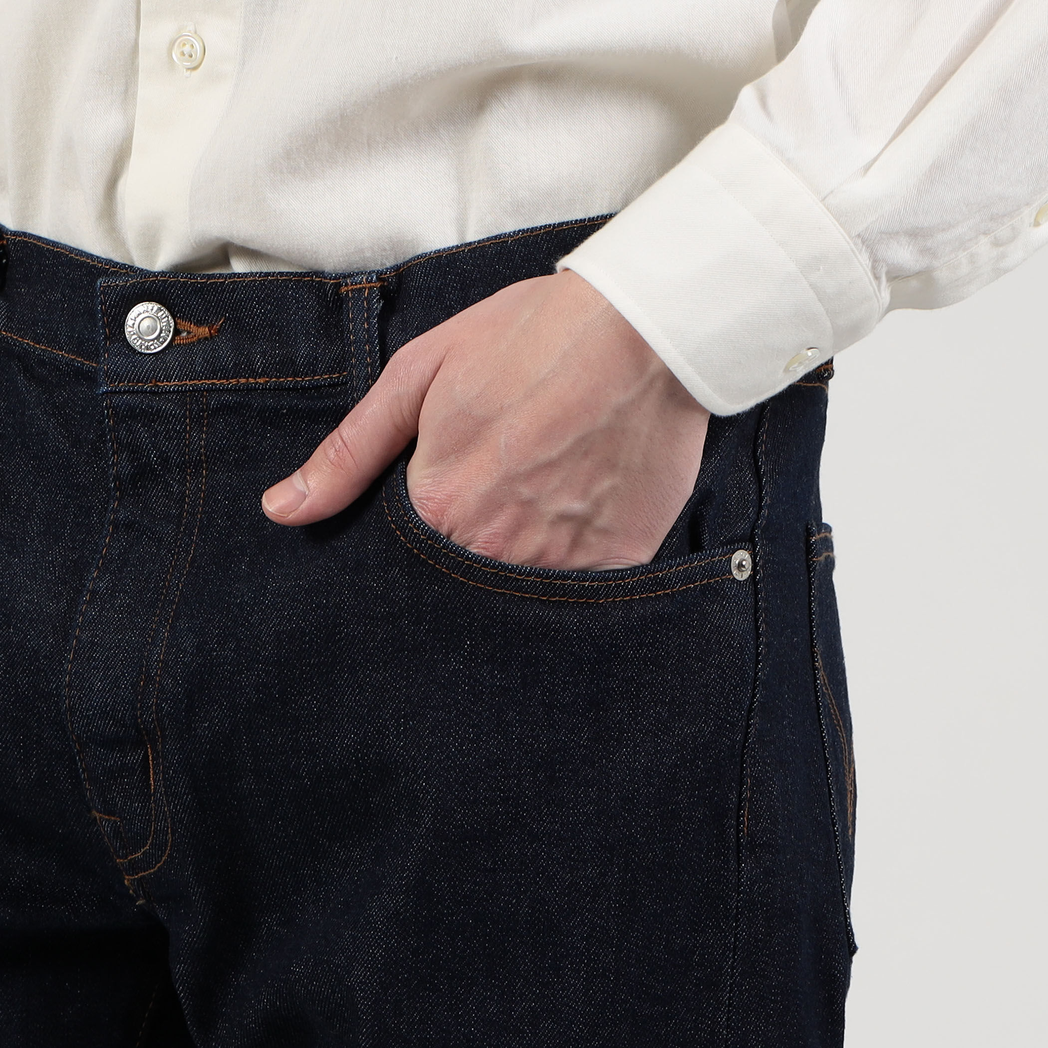 別注】EDWIN REGULAR TAPPERED ONE WASHED デニムパンツ