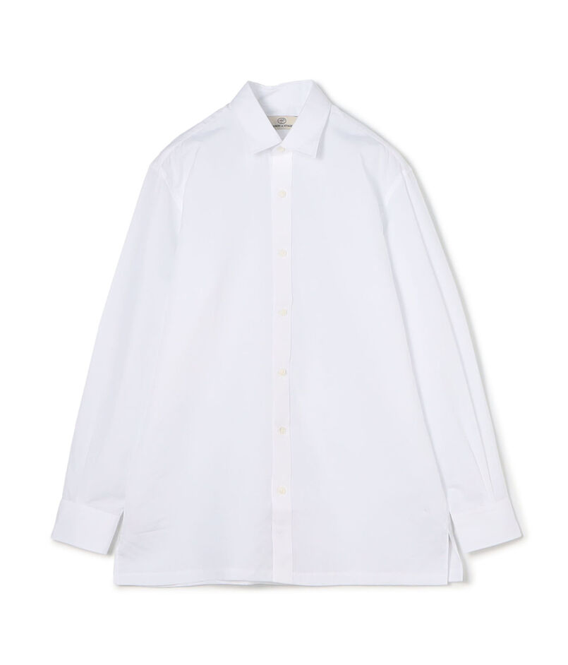 コットンリネン ショートポインテッドレギュラーカラーシャツ DJA