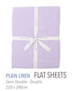 プレーンリネン フラットシーツ（セミダブル～ダブル）