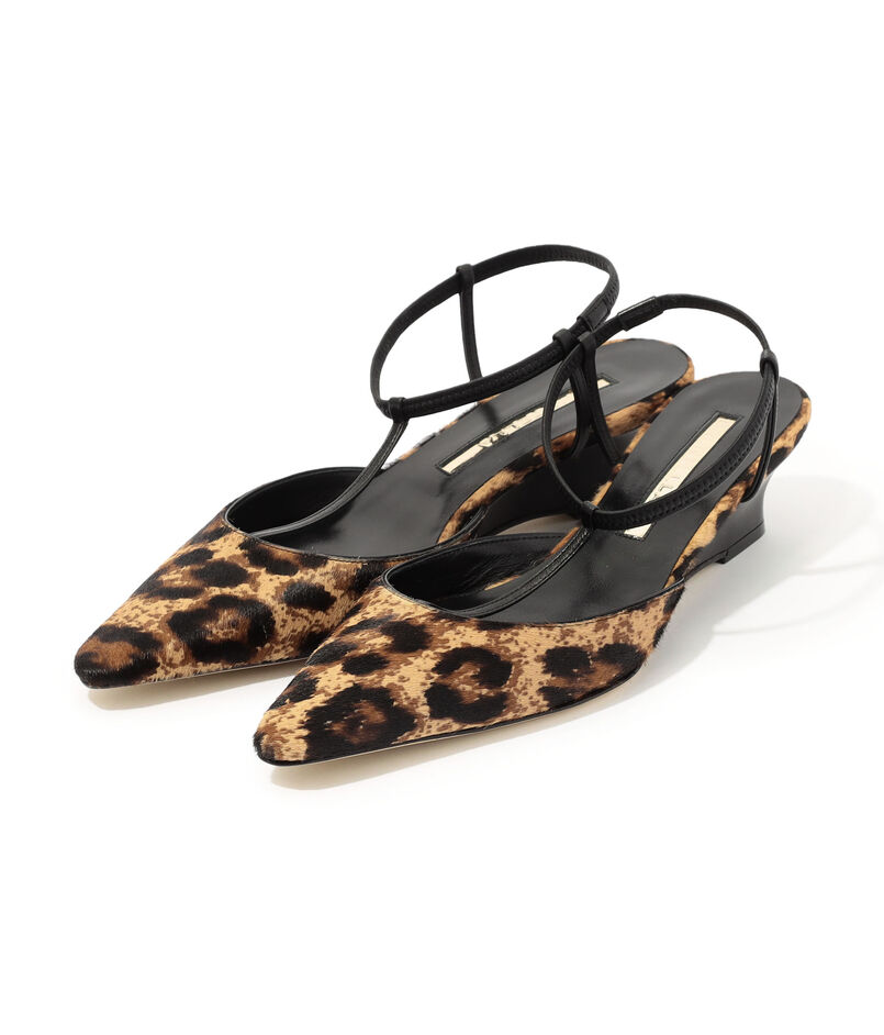 BRENTELLA LEOPARD ミュールパンプス