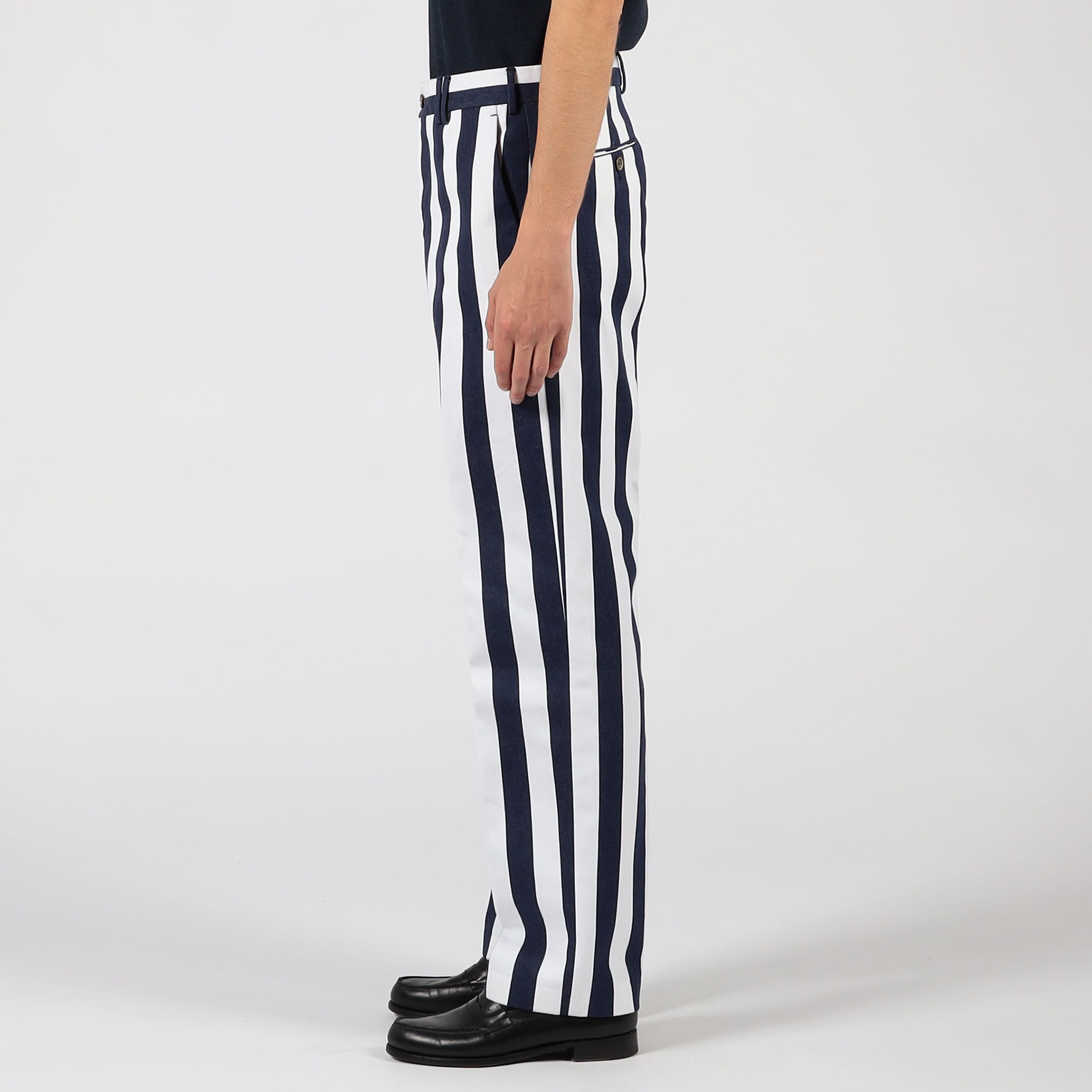 PT TRINO MICHEAL コットンストライプスラックス｜トゥモローランド