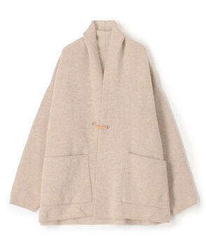 ウールダブルフェイスパイル ショールカラーショートコート