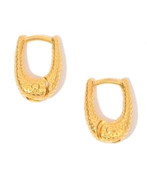 R.ALAGAN TINY DOT THIN HOOPS ピアス