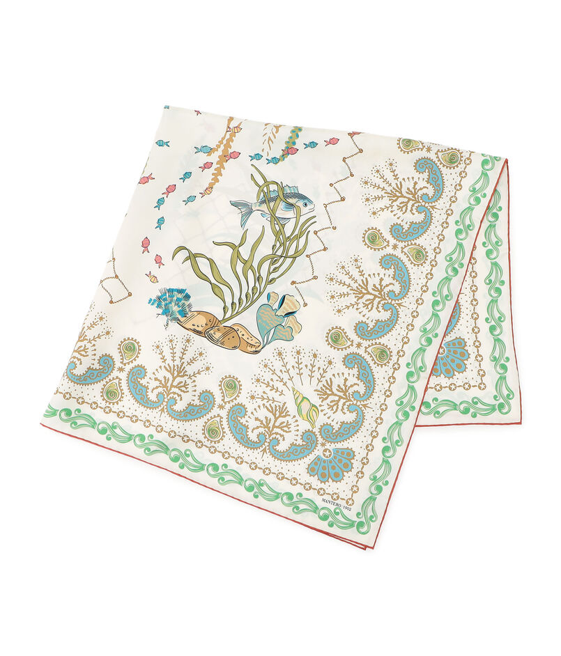MANTERO 1902 CORAL GARDEN シルクスカーフ