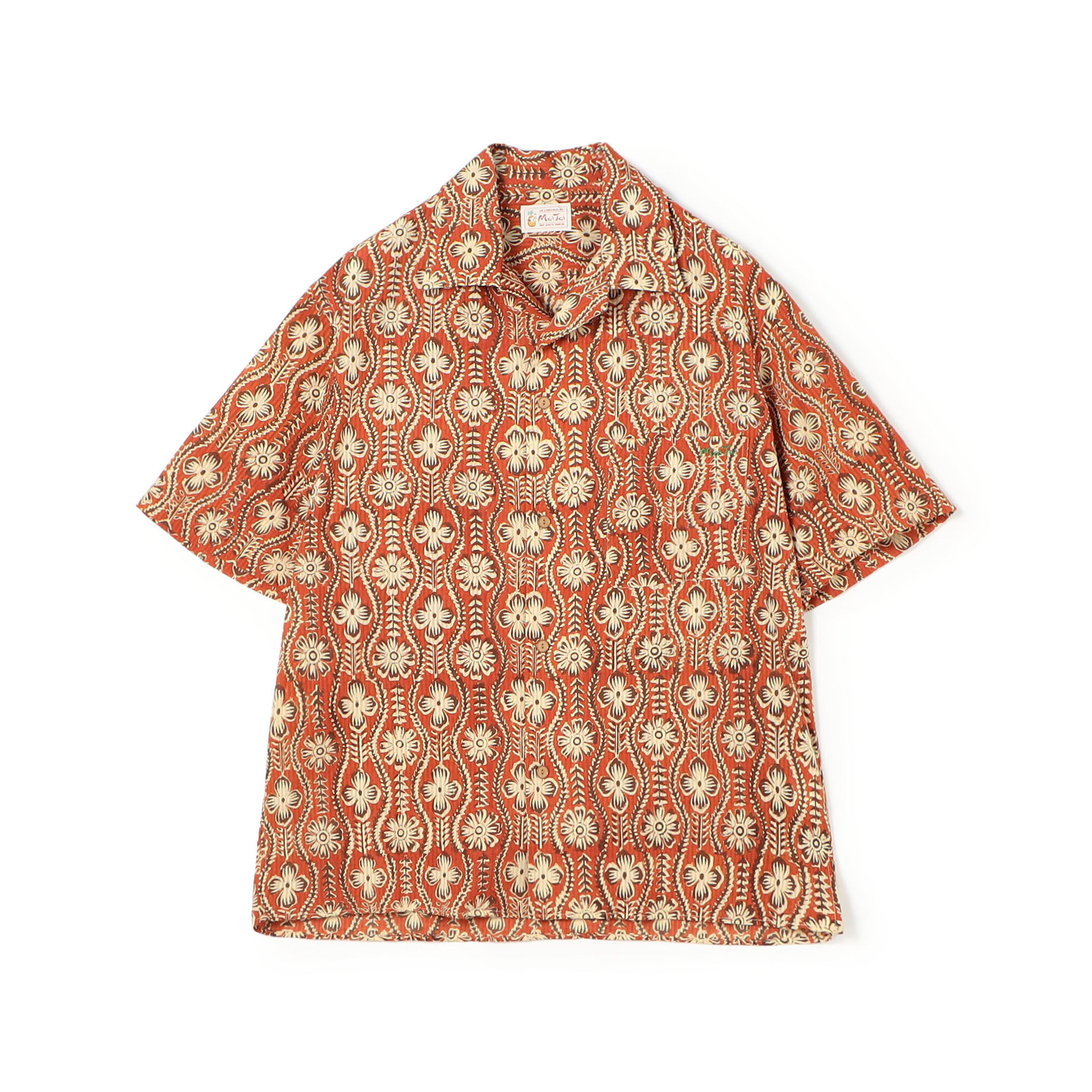 ACミラン イエローダイヤモンドパターンシャツ Mai Tai ブロックプリント 開襟シャツ｜トゥモローランド 公式通販