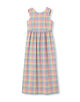 Multicolored Gingham plaid Back Ribbon Dresses