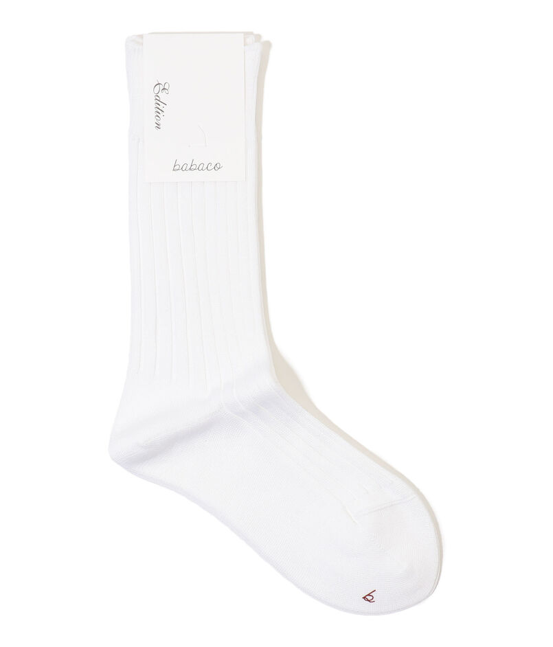 ■【別注】babaco×Edition Egyptian Cotton Ribbed ソックス