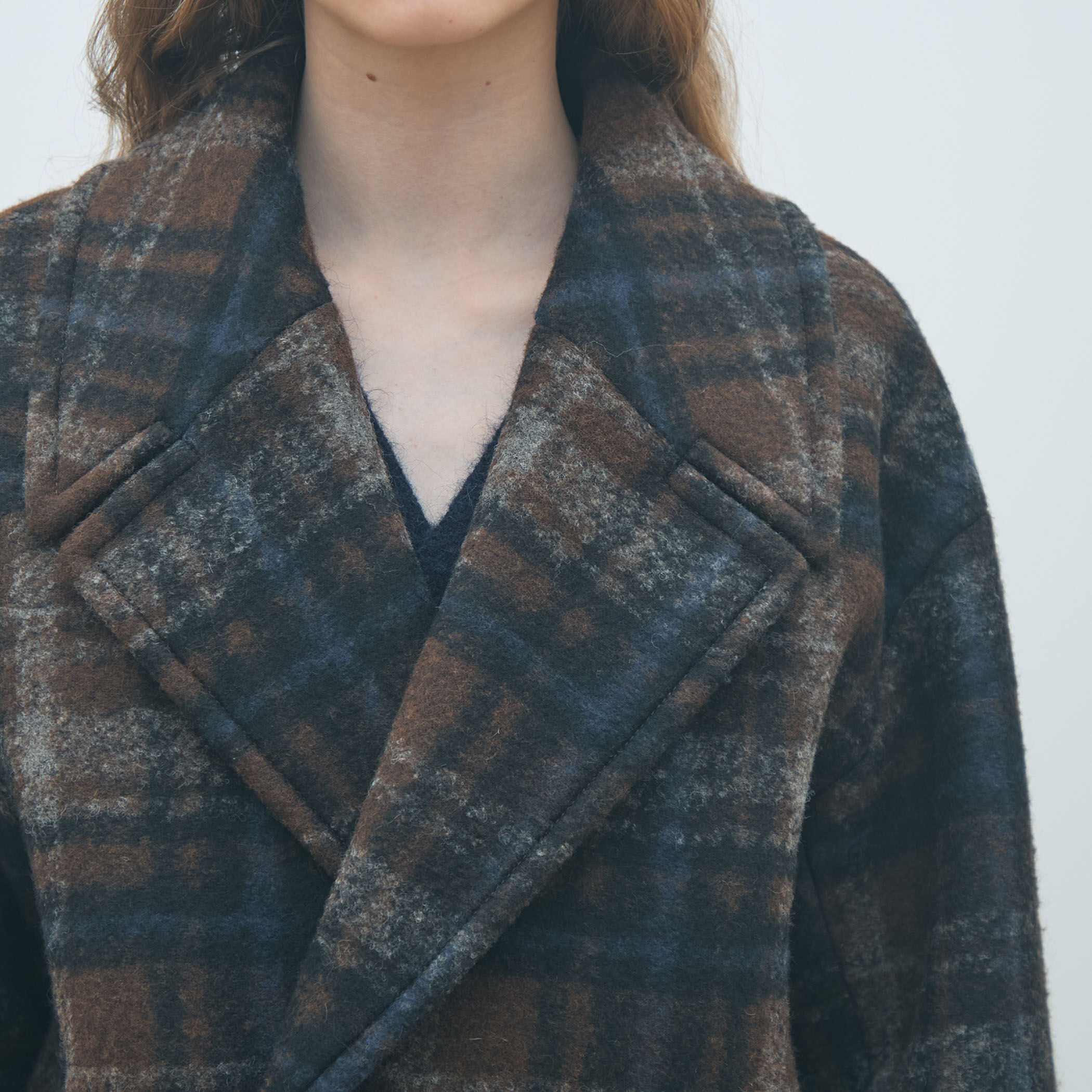 ボンディングチェック ダブルブレストコート｜トゥモローランド 公式通販