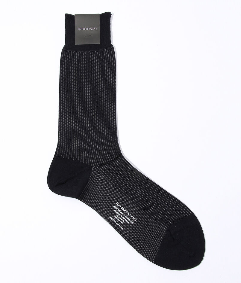 TOMORROWLAND コットンナイロン ストライプソックス