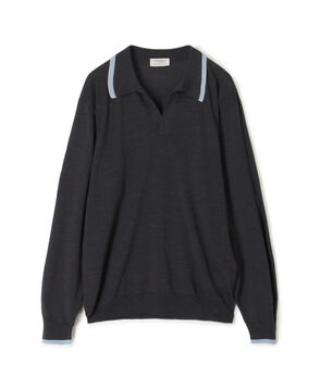 【別注】JOHN SMEDLEY ウール スキッパーネック ニット