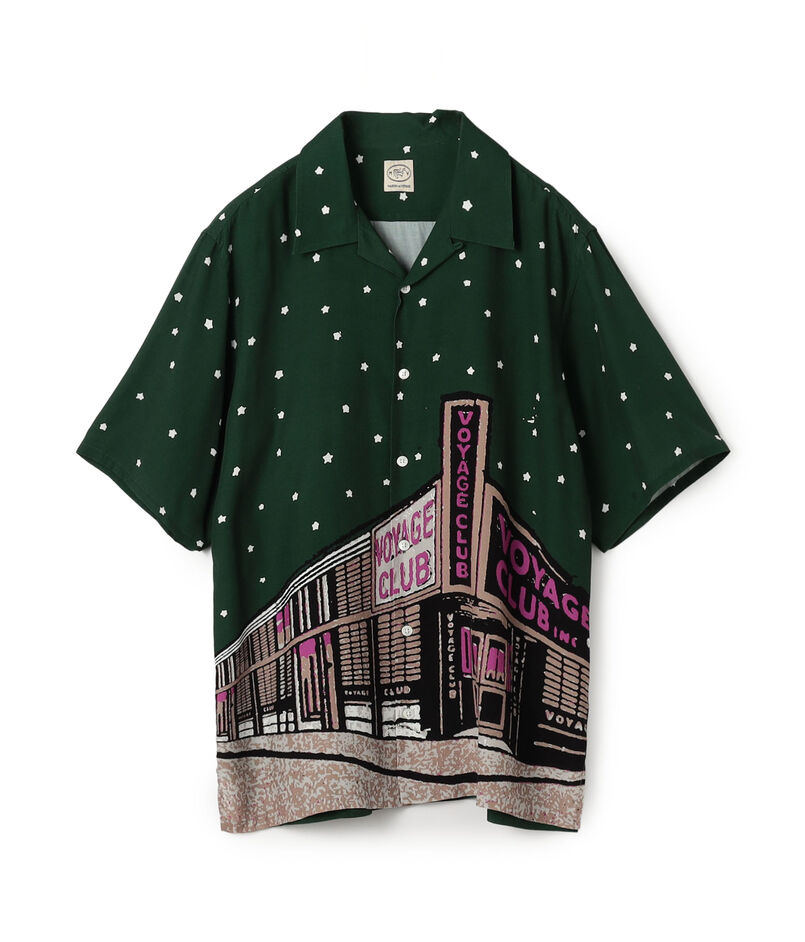 MAISON et VOYAGE レーヨンプリント アロハシャツ