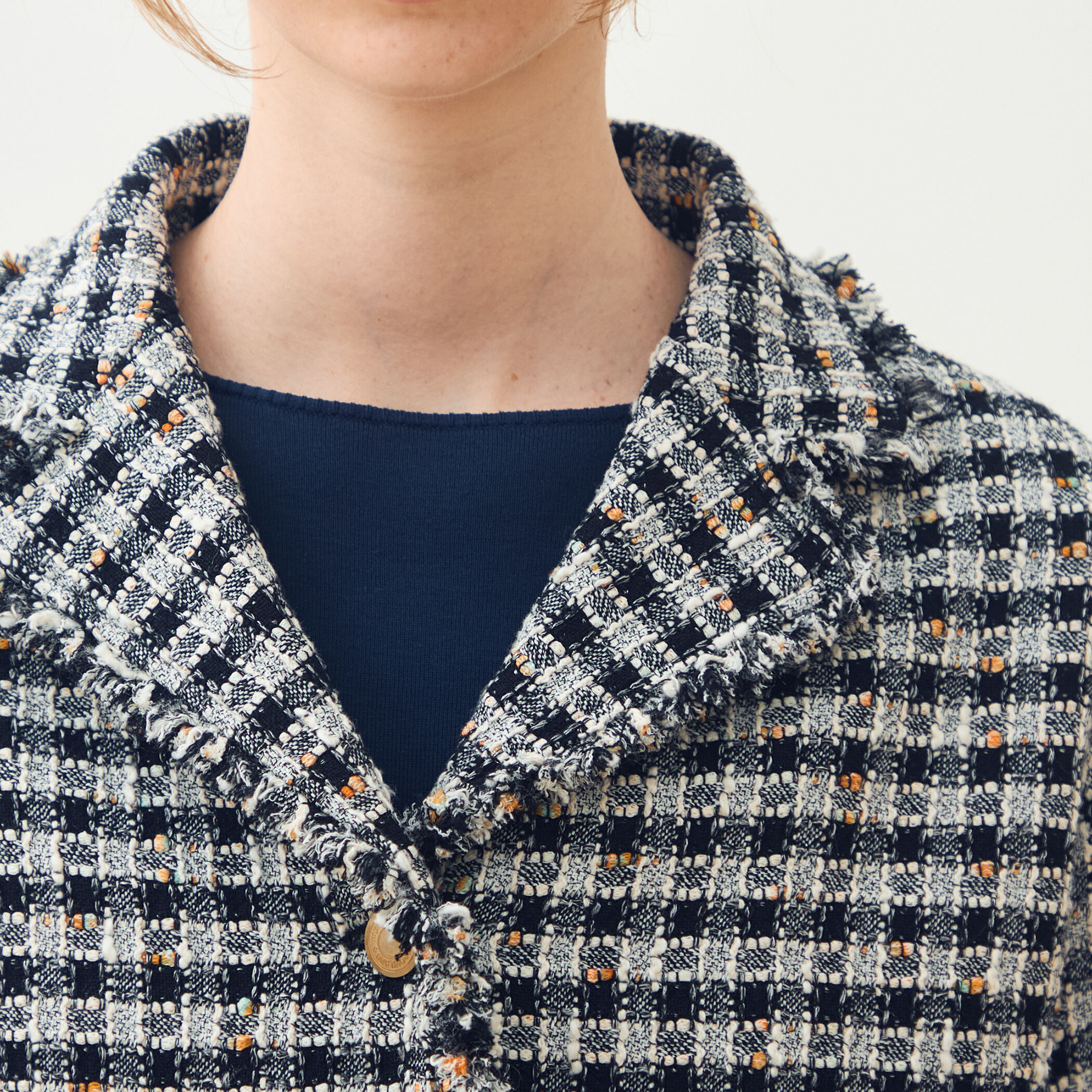 WEB先行予約】クロレギンガムチェック ショートジャケット