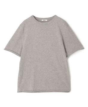 コットンカシミヤ ハーフスリーブニット