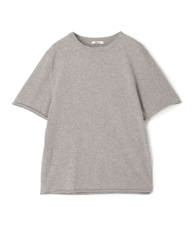 コットンカシミヤ ハーフスリーブニット