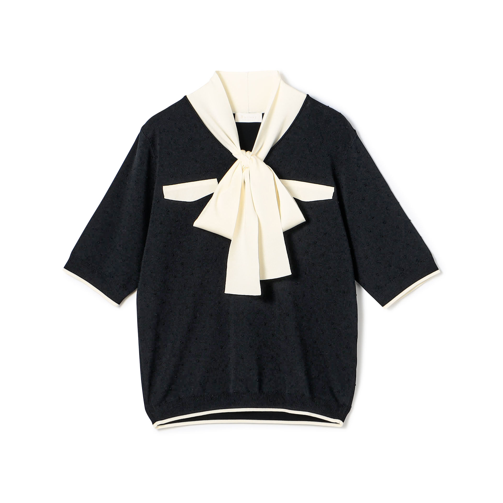 一部追加予約】ストレッチタックドット ボウタイプルオーバー