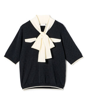 【一部追加予約】ストレッチタックドット ボウタイプルオーバー