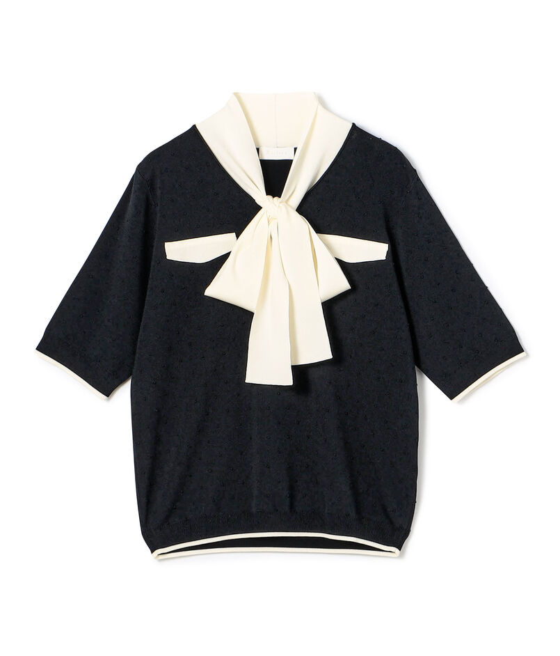 【一部追加予約】ストレッチタックドット ボウタイプルオーバー