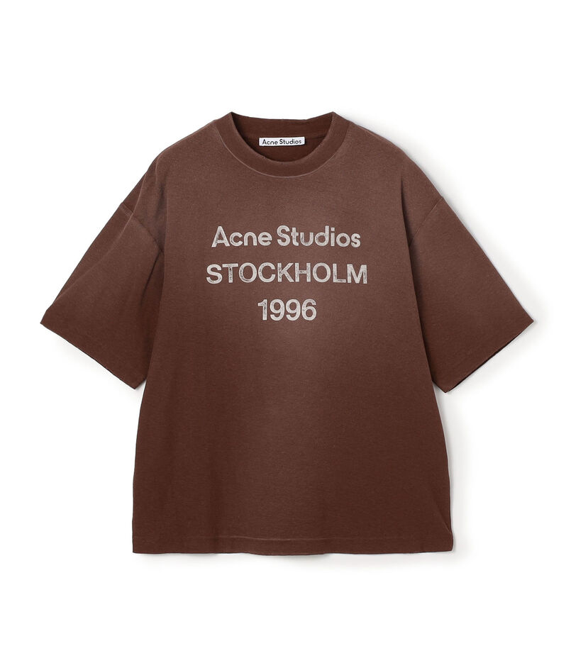 Acne Studios コットンリネン ロゴプリントTシャツ