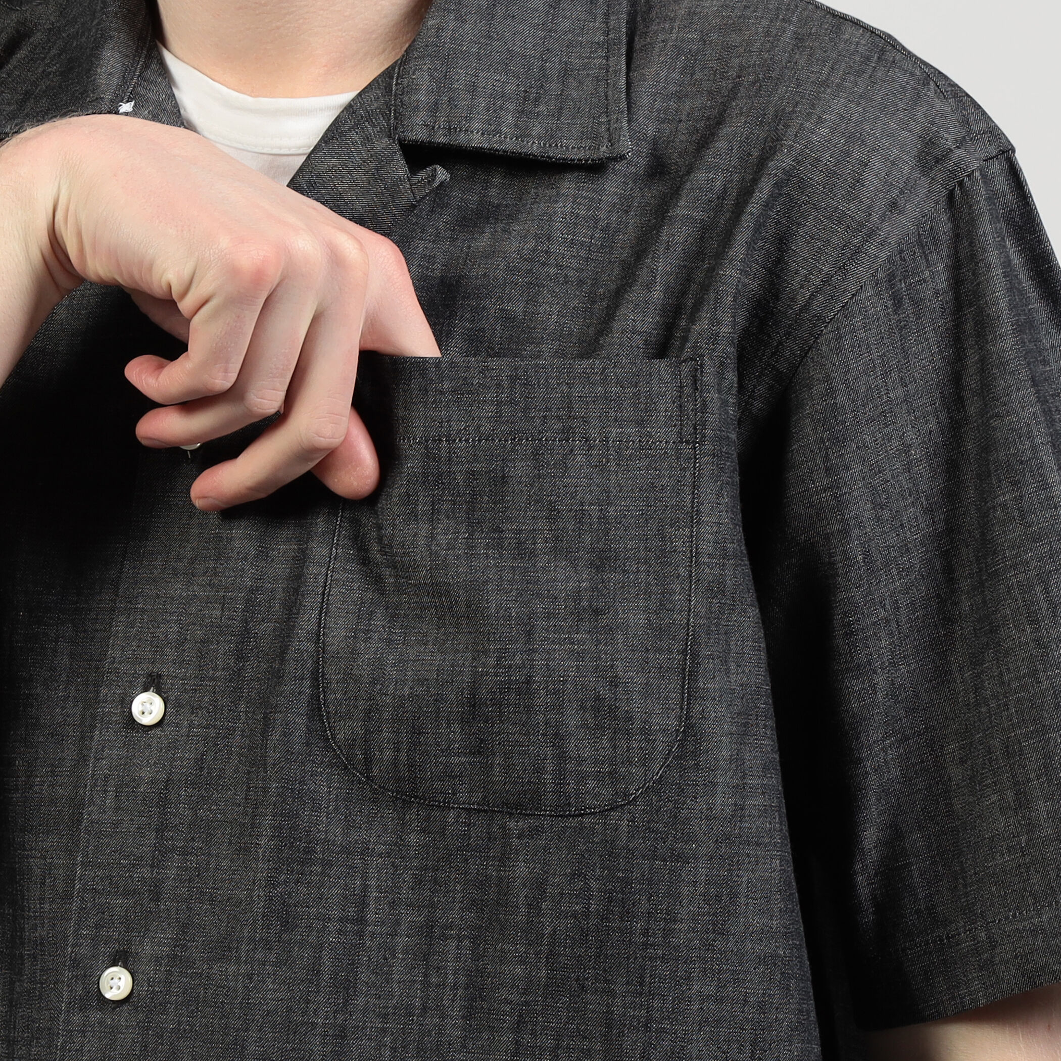 別注】INDIVIDUALIZED SHIRTS コットンシャンブレー キャンプ