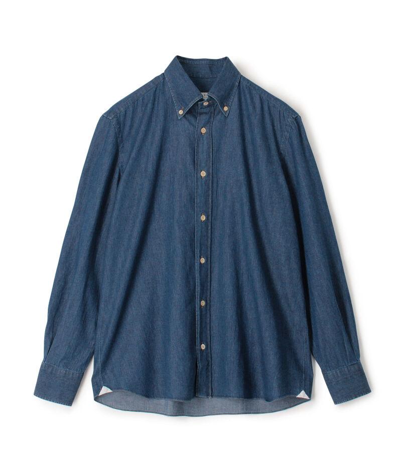 ■TOMORROWLAND PILGRIM コットンデニム ボタンダウンシャツ