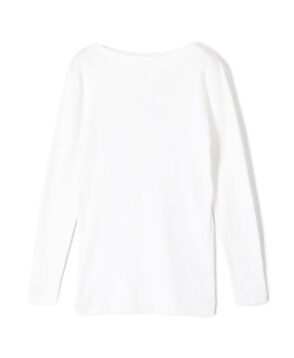 ギザコットンリブ ボートネックプルオーバー