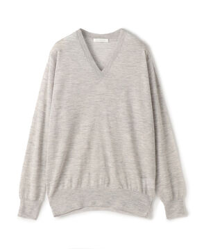ウーステッドカシミヤ Vネックプルオーバー