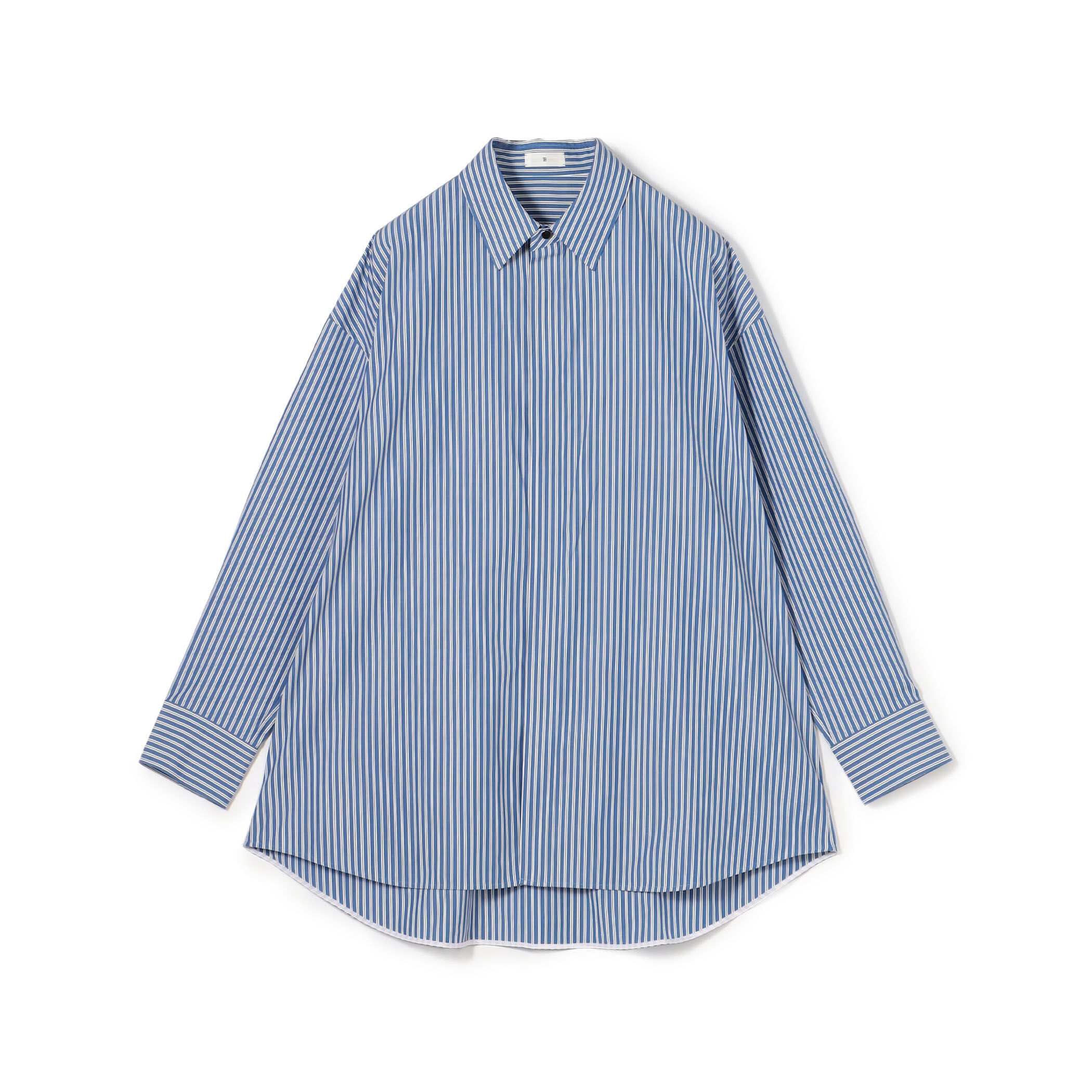 TOMORROWLAND.B マイクロタフタ ロングシャツ　ネイビー TOMORROWLAND.B マイクロタフタ ロングシャツ ネイビー