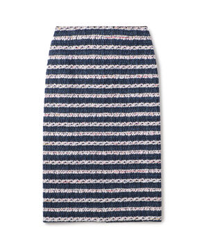 フルールボーダー タイトストレートスカート