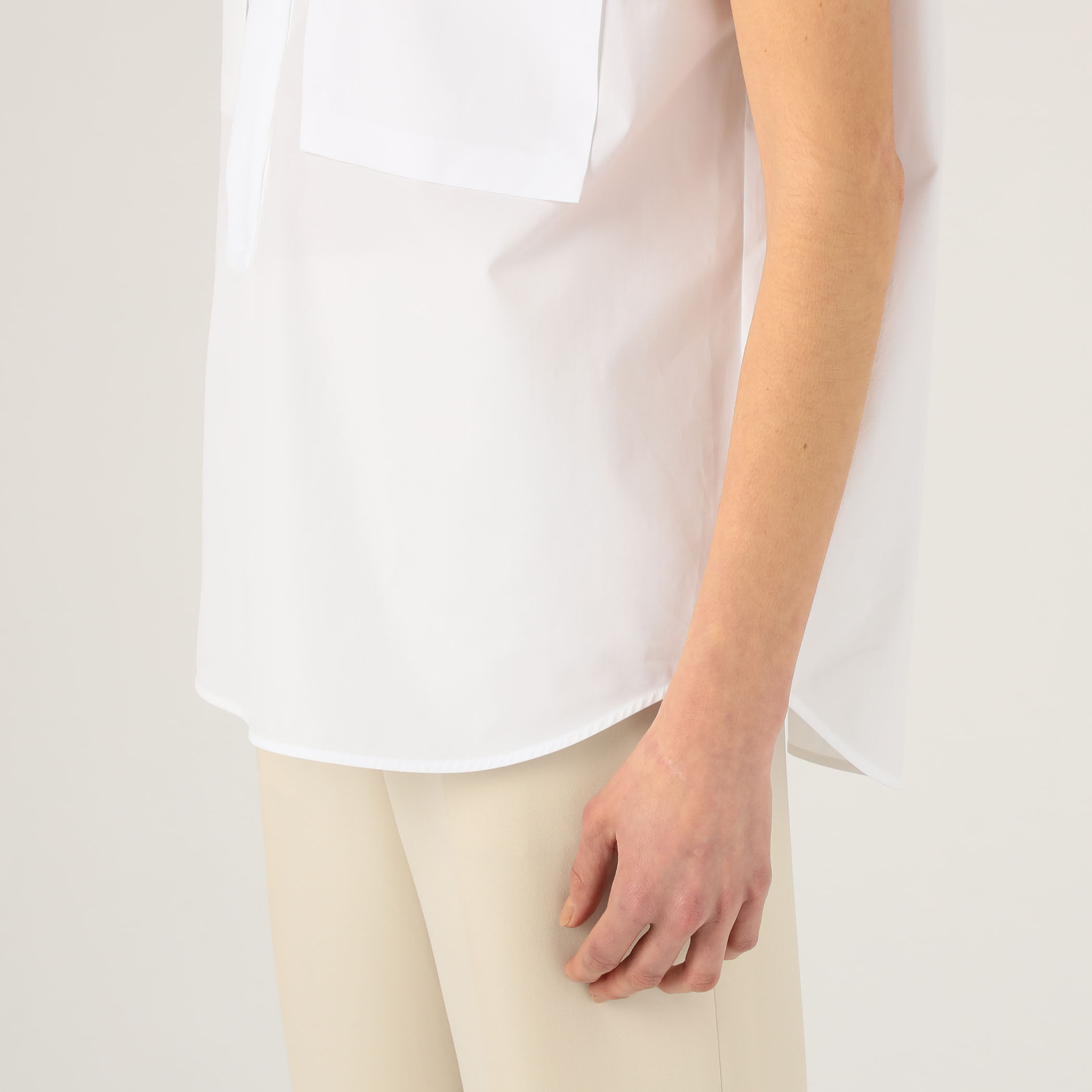 TOMORROWLAND◆22SS/.Bライン/コットンピケコンビノースリーブシャツ/34/コットン/BLK/無地 TOMORROWLAND .B コットンピケコンビ ノースリーブシャツ
