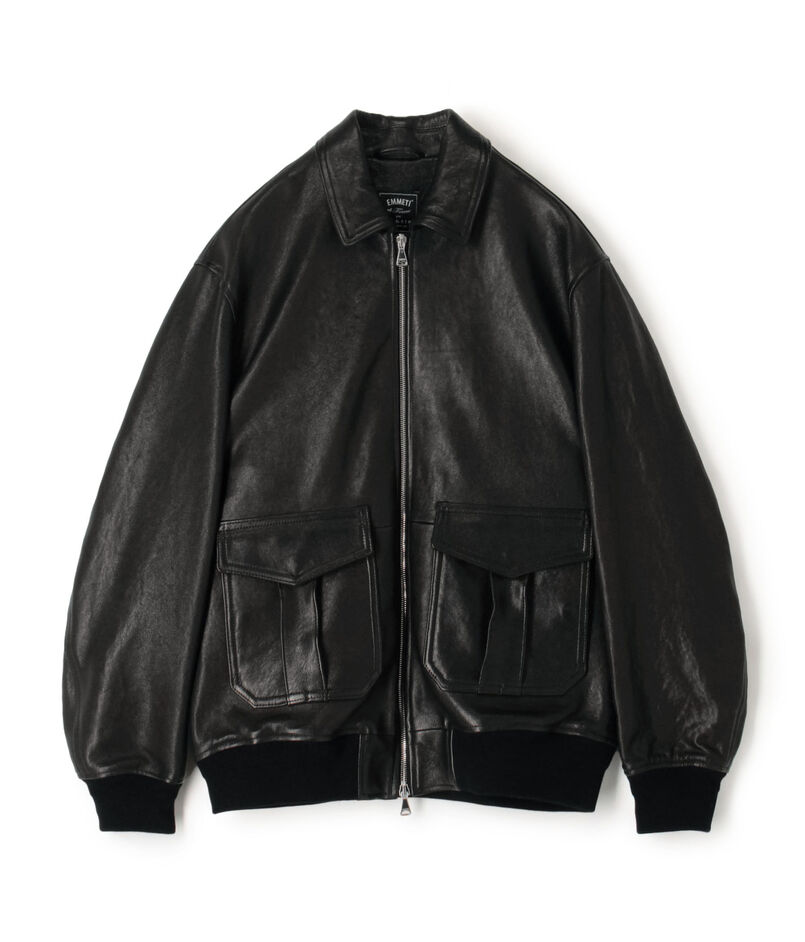 【別注】EMMETI AKRON ラムレザー ブルゾン