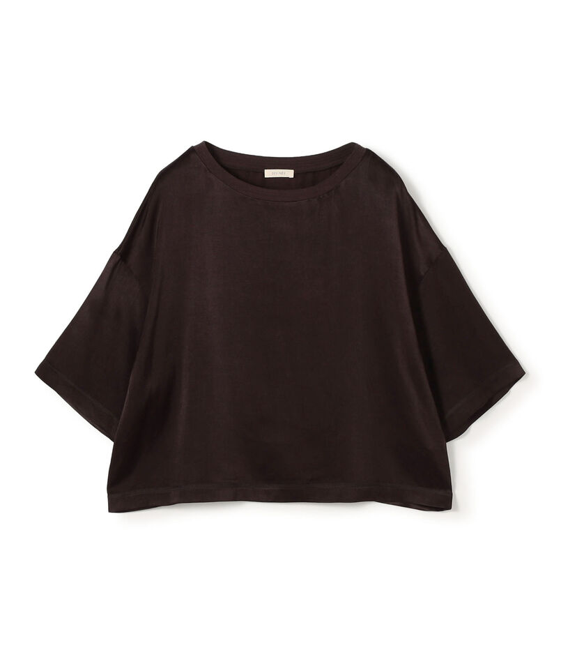 ソフトサテン ビッグTシャツブラウス