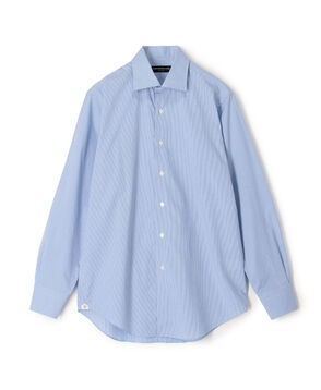 ■コットン ワイドスプレッドカラー ギンガムチェック ドレスシャツ