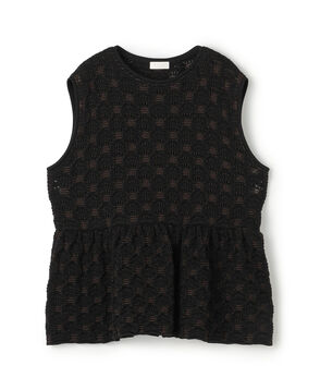 ■バンピーポリエステル ノースリーブブラウス