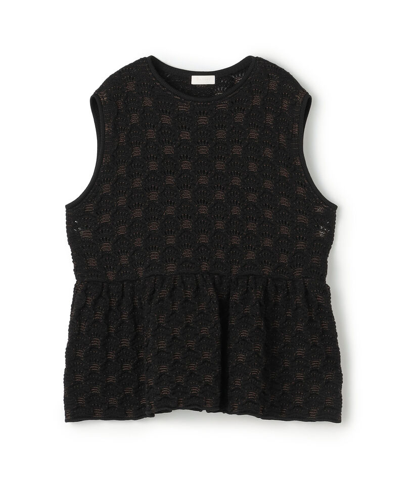 ■バンピーポリエステル ノースリーブブラウス