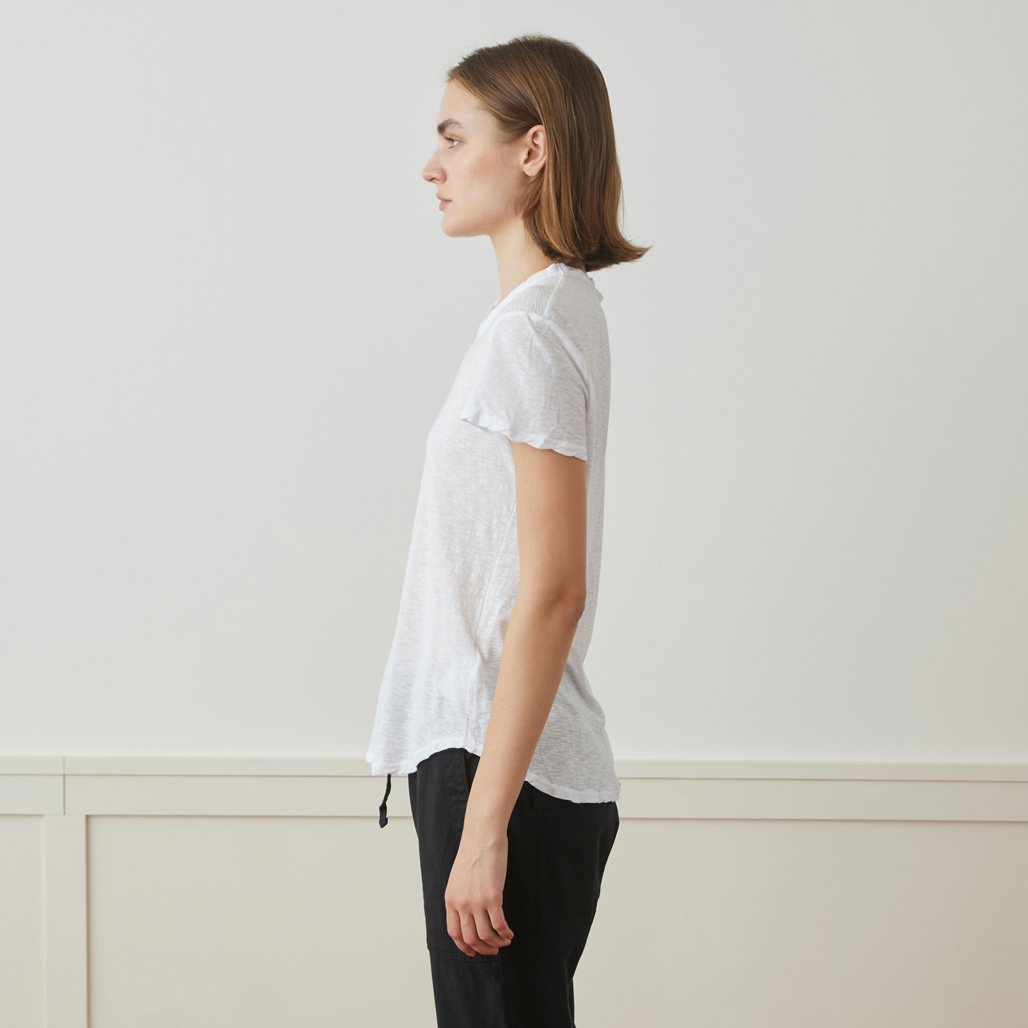 LANVIN カーブレース クルーネック Tシャツ スラブジャージー クルーネック Tシャツ WUA3037