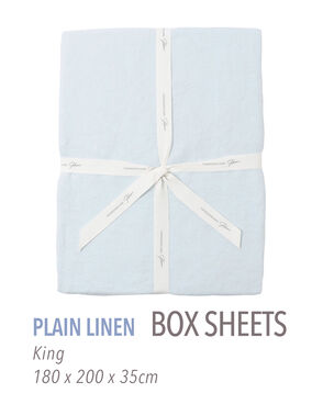 プレーンリネン ボックスシーツ（キング）