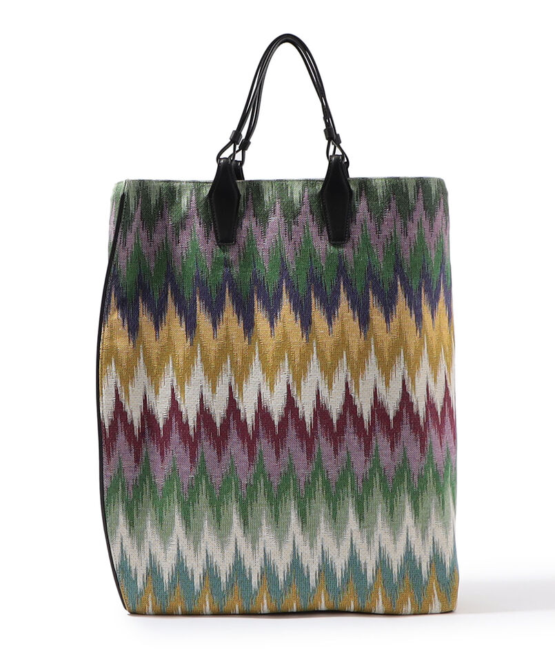 L'Avenir コットンポリエステルジャガード 2WAYトートバッグ