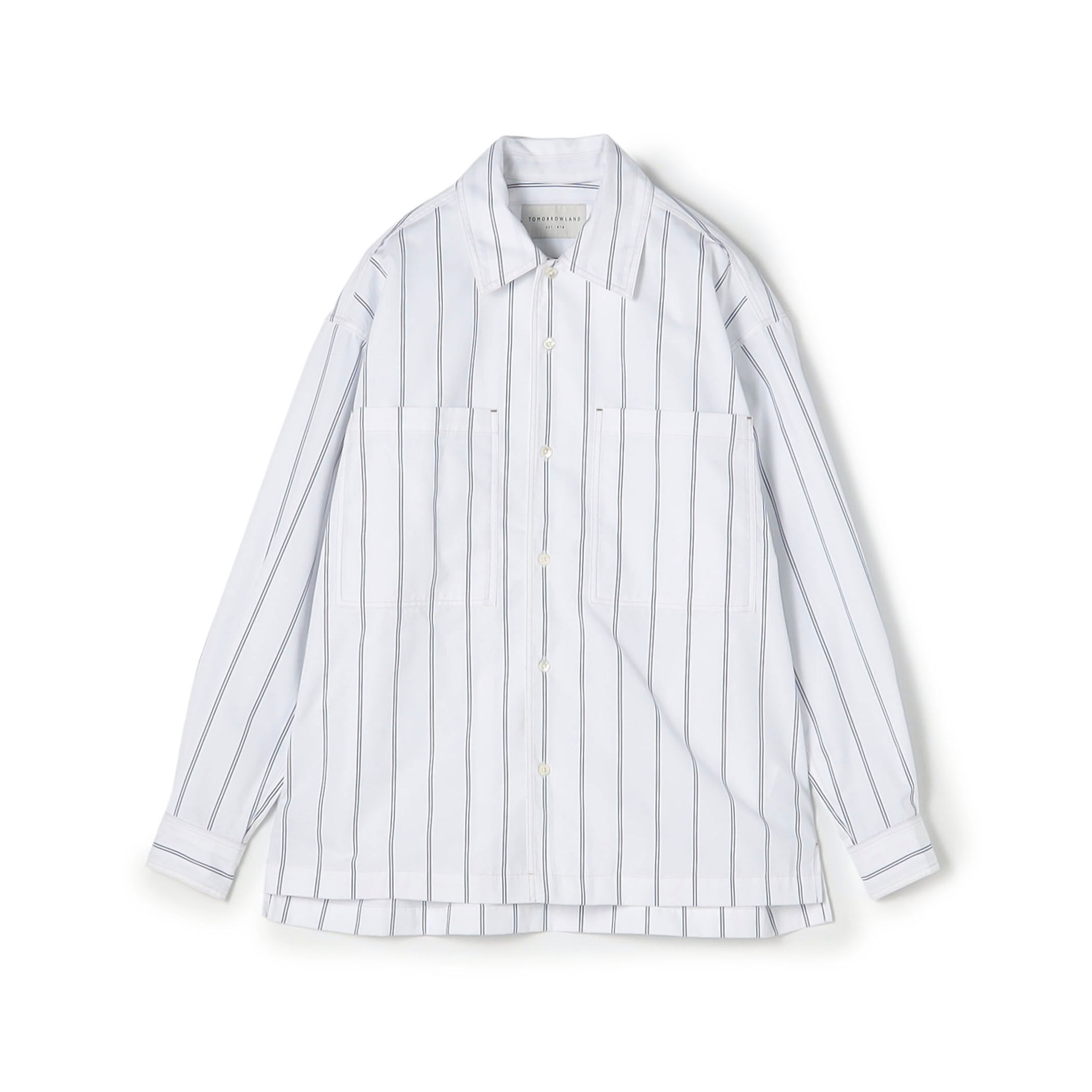 店舗限定】コットンブルゾンカラー ダブルポケットシャツ