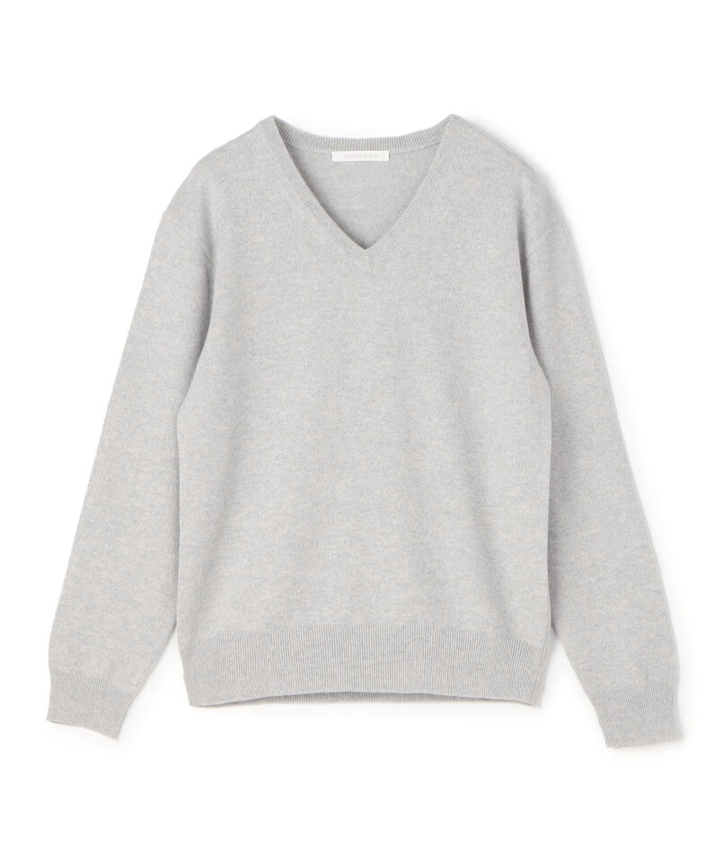 スコットランドカシミヤ Vネックニット