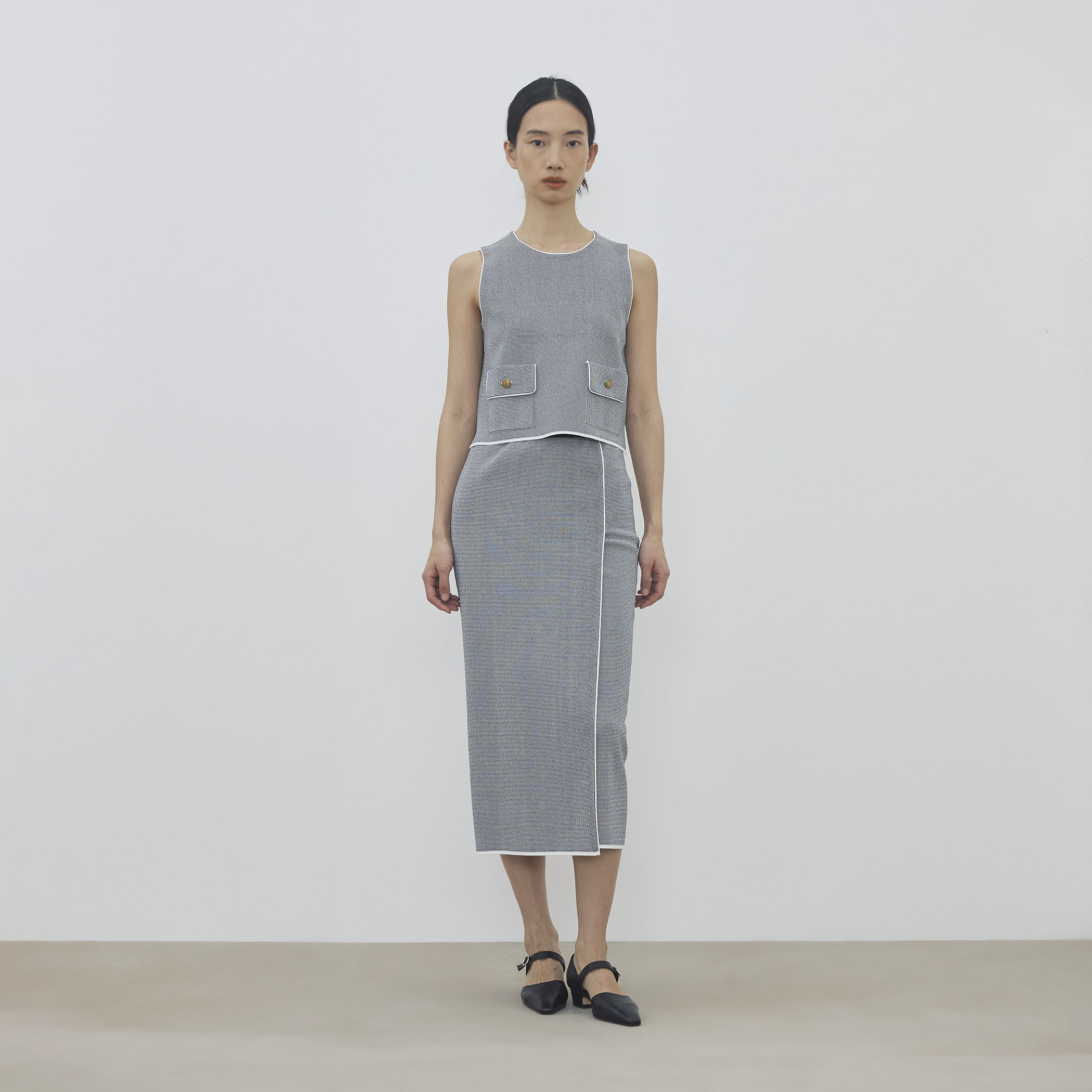 WEB先行予約】 ストレッチダブルジャカード パイピングプルオーバー