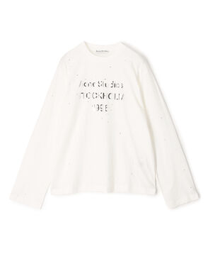 Acne Studios ラインストーン ロゴTシャツ