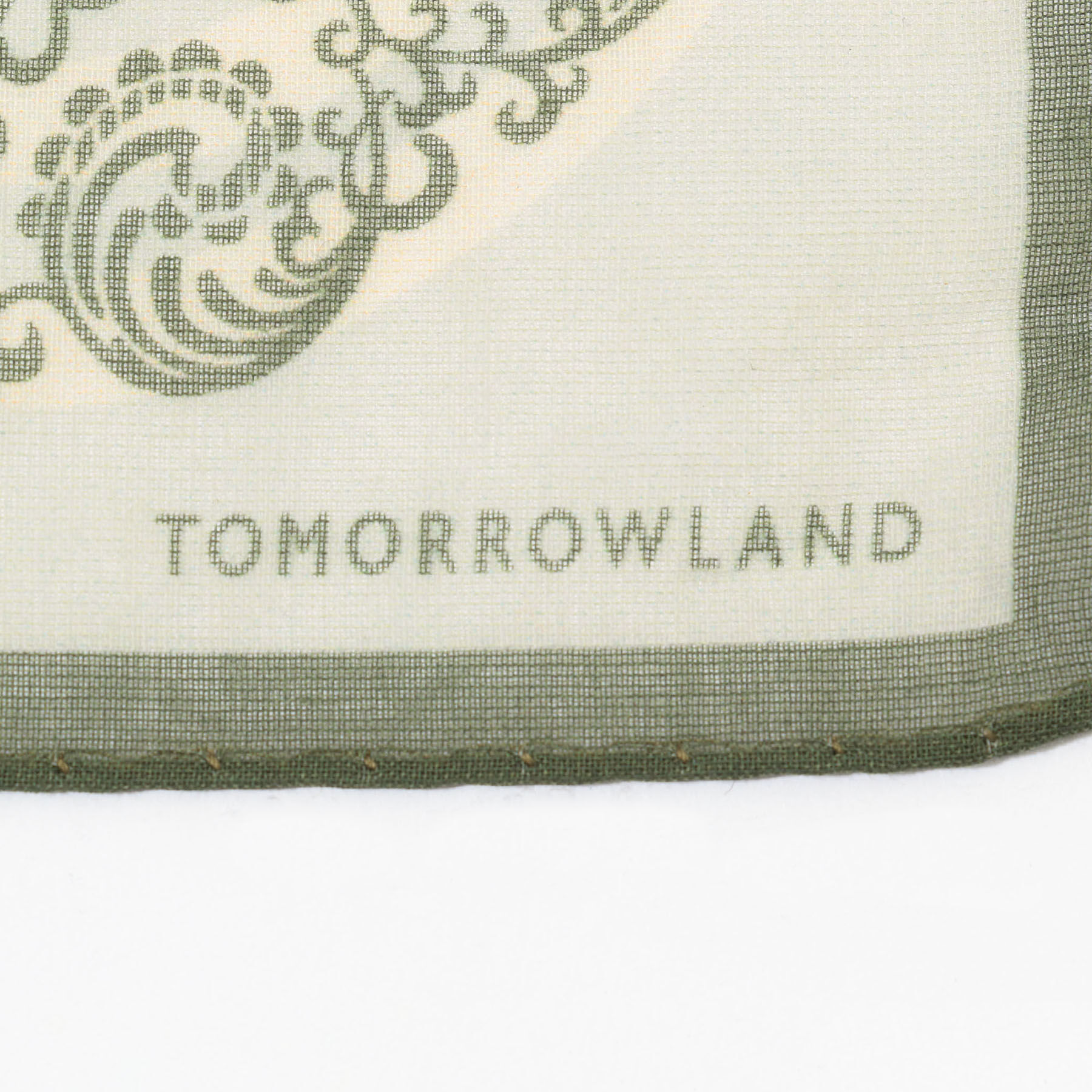 TOMORROWLAND コットンシルク プリントポケットチーフ