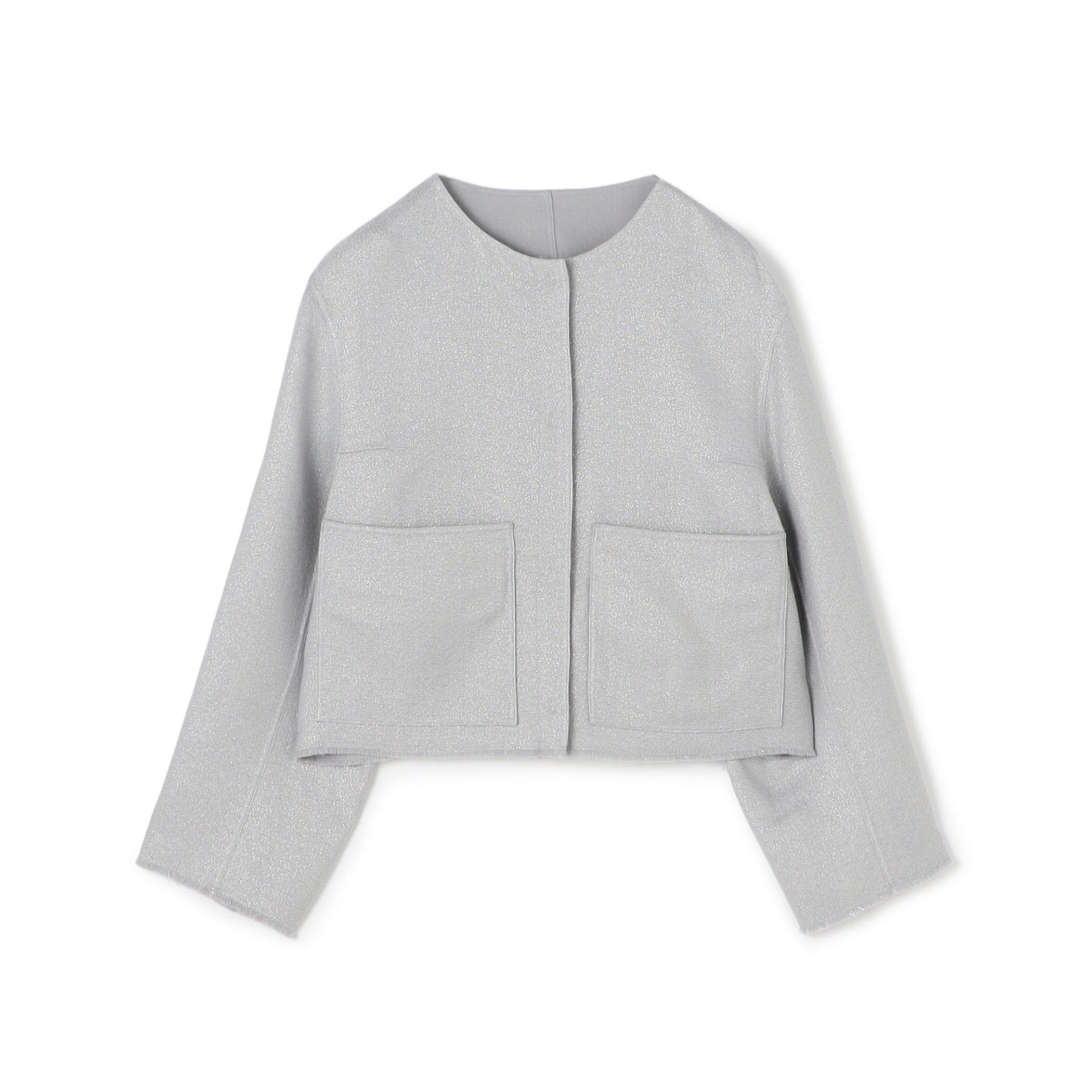 グレー ノーカラージャケット｜トゥモローランド 公式通販