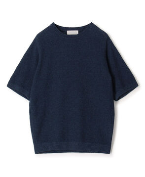 TOMORROWLAND tricot コットンリネン モスステッチ柄クルーネック半袖ニット