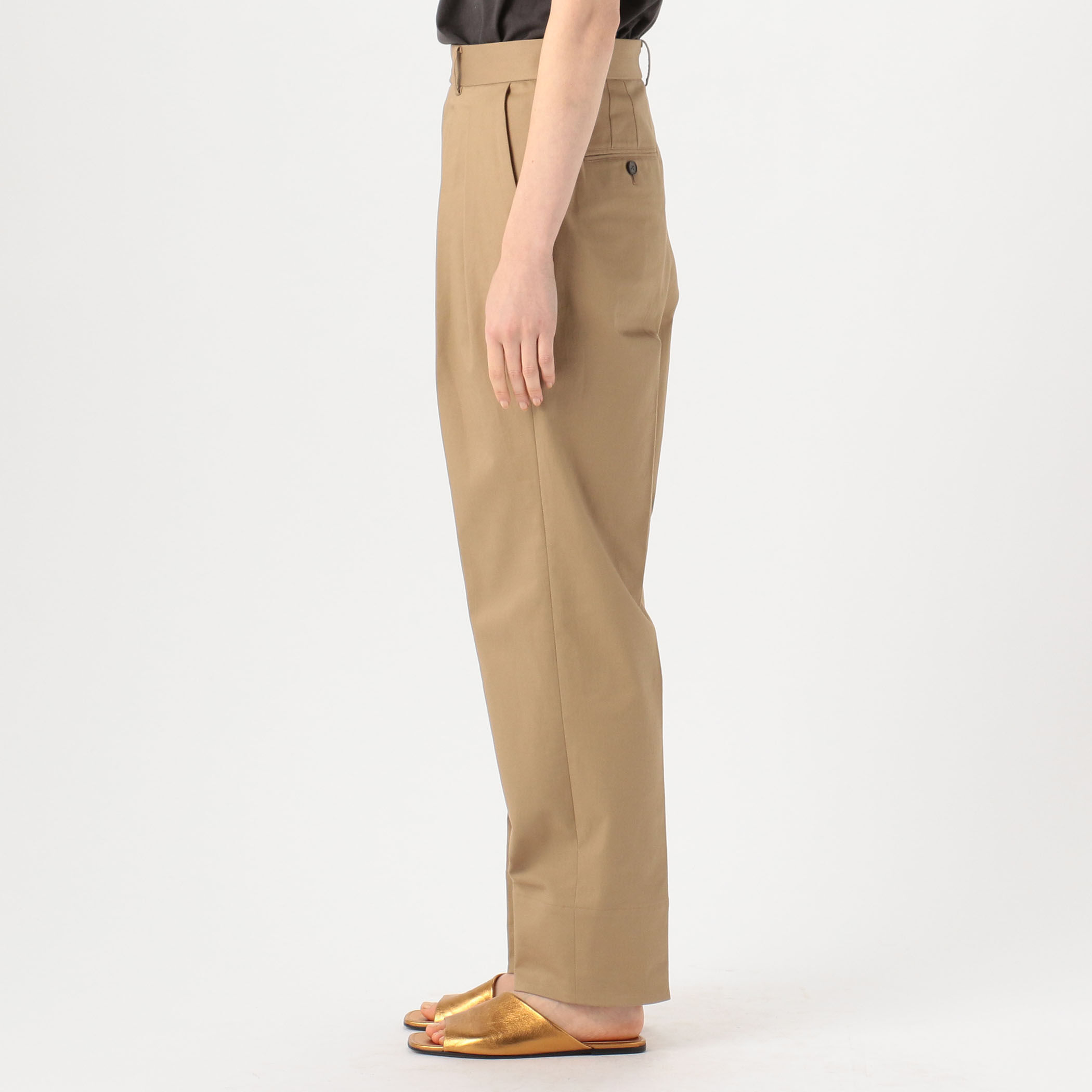 コットンチノ フロントタックパンツ｜トゥモローランド 公式通販