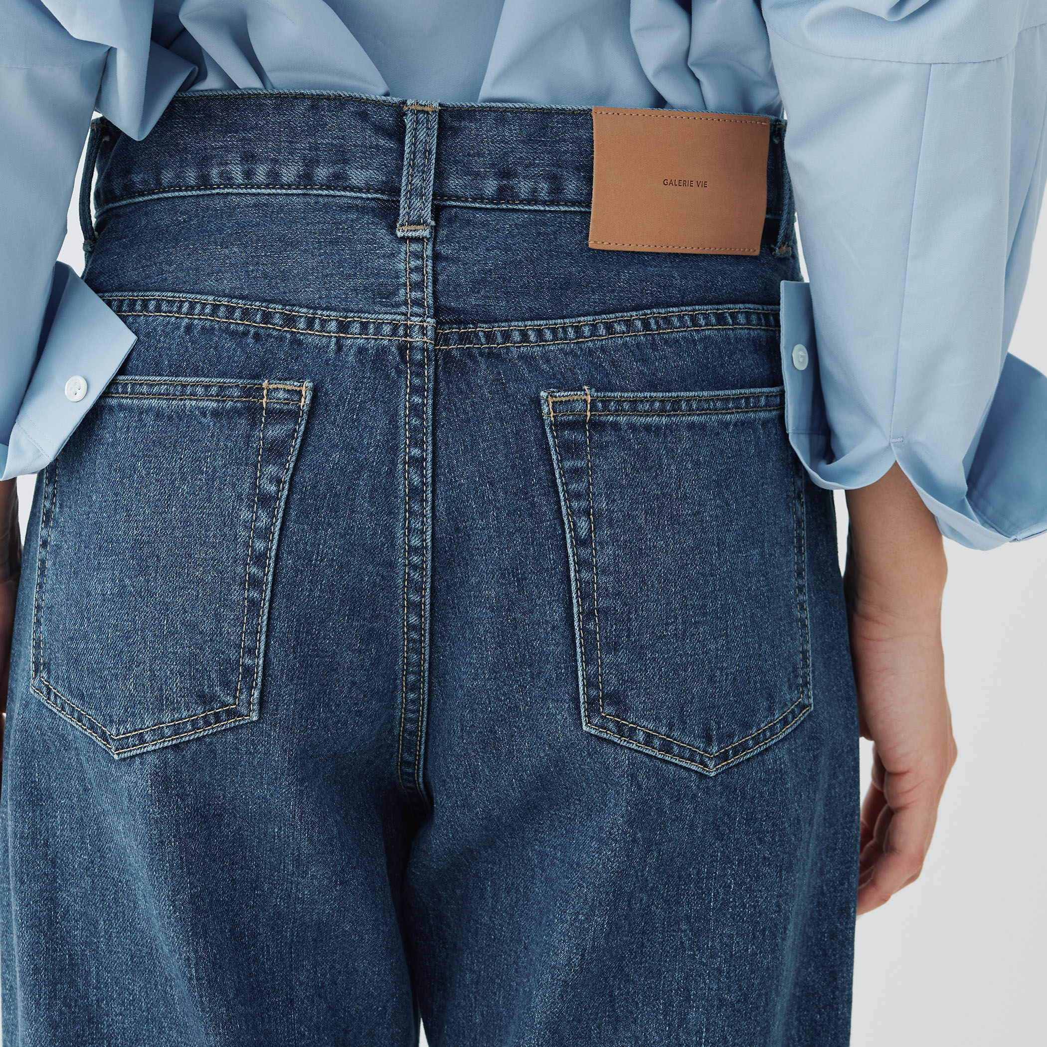 ヴィンテージブルーデニム ロングヘムパンツ｜トゥモローランド