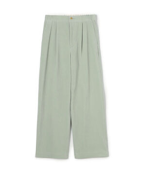 コットンコーデュロイ タックストレートパンツ